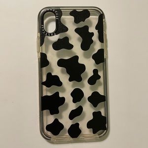 Clear cow print iPhone XR phone case